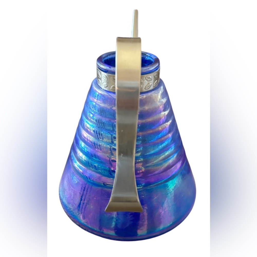 Iridescent Pearl Glass Watering Can rare - Picture 3 of 11